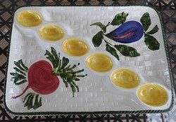 Jelzett olasz kézzel festett tojástartó asztalközép