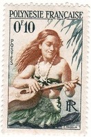 Francia Polinézia forgalmi bélyeg 1958