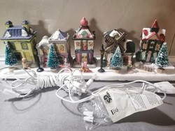 Karácsonyi falu világítással 17 részes 