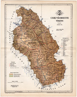 Csík vármegye térkép 1896 (10), lexikon melléklet, Gönczy Pál, megye, Posner Károly, eredeti, Csik