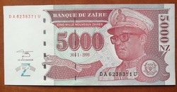 Zaire 5000 zaires 1995 aUNC