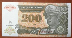 Zaire 200 zaires 1994 UNC