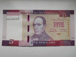 Libéria 5 dollár 2016 UNC