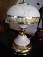 Empire stílusú asztali lámpa, fehér carrerai márványból! 