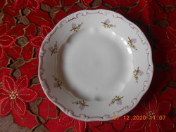 Zsolnay tollazott, barackvirág mintás süteményes tányér