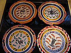 Gyűjtői ritkaság! Észak -afrikai Clementina van der Walt  tányérok 