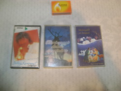 Christmas songs - three pieces of retro cassette tape