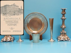 Ezüst váza párban kiváló állapotban Bachruch Károly (1851-1925) műhelyéből