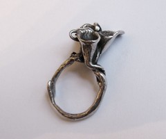Egyedi ezüst kézműves design gyűrű