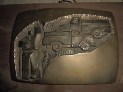 Bronz fali relief