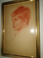 László Fülöp(Sir Philip) (1896-1937) - "Fiam Henrik" 1906 - igazi ritkaság!Mellékeltem egy aukció.. 