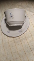 Zsolnay antik teás csésze kék virágos