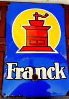 Régi zománctábla (Franck kávé reklám)