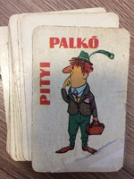 Pityi Palkó régi játékkártya, fekete péter kártya