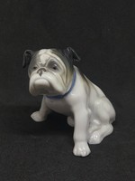 METZLER & ORTLOFF bulldog kutya, porcelán, hibátlan