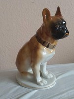 USSR Porcelán bulldog kutya 22cm, hibátlan, jelzett