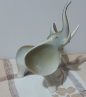 Hollóházi art deco porcelán elefánt