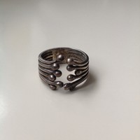 Modernista osztrák ezüst gyűrű
