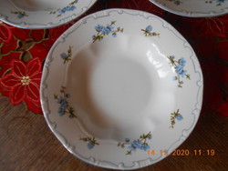 Zsolnay kék barackvirág mintás mély tányérok