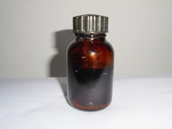 Régi REANAL gyógyszergyár gyógyszertári gyógyszeres üveg palack - bakelit kupakkal - 75 ml