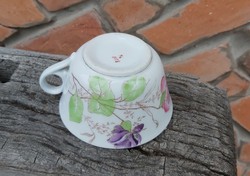 Ritka porcelán  virágos csésze, Gyűjtői szépség, paraszti dekoráció 