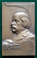 Lukácsy Lajos (1876-1927): Goldmark Károly, bronz plakett