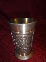 German zinn cup, 95%, etainpur, top diameter 7.5 cm. He has!