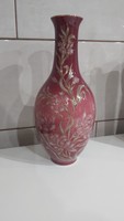 Zsolnay ritka piros kézzelfestett váza