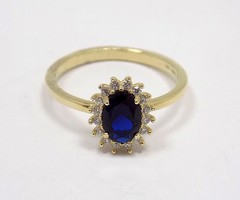 Kék köves arany gyűrű (ZAL-Au94592)