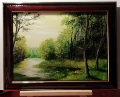 Hollóházi - Sparkling May (27.3 x 36.8, oil, + gift frame)