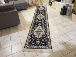 Eredeti csodálatos Nain 70x350 kézi csomózású gyapjú perzsa futó szőnyeg MM_505