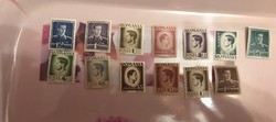 13 db Bélyegezettlen Román bélyeg