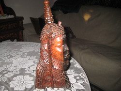 Indonesia, warrior carved from wood, 28 cm