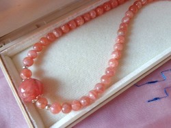 Real rhodochrosite fine, elegant mineral necklace