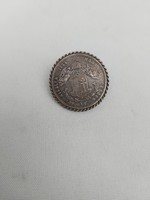 Antik ezüst bross. 1868 es 1 fl ból. Angyalos címerrel.
