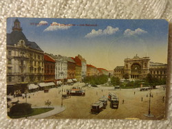 Régi képeslap: Budapest, Keleti pályaudvar, 1910-es évek