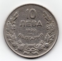Bulgária 10 bulgár Leva, 1930