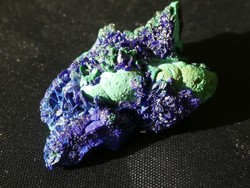 Natural, crude azurite and malachite crystal group. Collection pieces from Russia. 15 Grams