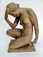 Gabay lászló nagyméretű art deco terracotta szobor 1930-as évek