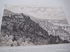 Heidelberg German etching 22 x 16 cm. Signor G. Roth .....