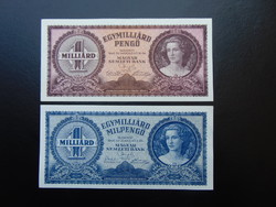 1 milliárd pengő - 1 milliárd milpengő 1946 Hajtatlan bankjegyek 01  