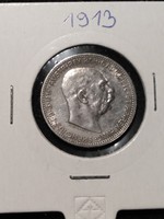Gyönyörű ezüst 1 Korona 1913 