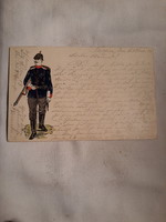 Embossed 1902 d.R. Soldier postcard