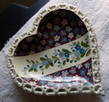 LÁNG MIHÁLY  PORCELÁNFAJANSZ SZÍV TÁLKA