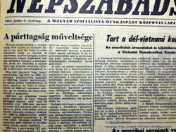 1965 június 6  /  NÉPSZABADSÁG  /  Régi ÚJSÁGOK KÉPREGÉNYEK MAGAZINOK Ssz.:  14860