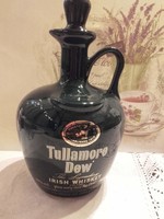 English porcelain Tullamore draw Irish whiskey bottle, decanter, decanter, pourer