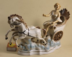 Porcelán barokk lovas fogat 43