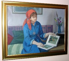 MÁCSAI ISTVÁN Munkácsy-díjas festőművész eredeti festménye (60 x 80; olaj-vászon)