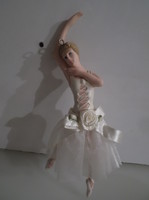 Karácsonyfadísz - balerina - 17 x 7 cm - hibátlan
