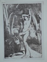 Chassériau, Théodore (1819 – 1856):  Apollon et Daphné  litográfia